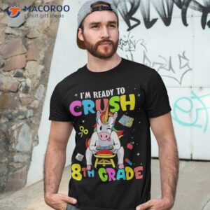 i m ready to crush eighth grade unicorn gamer back school shirt tshirt 3