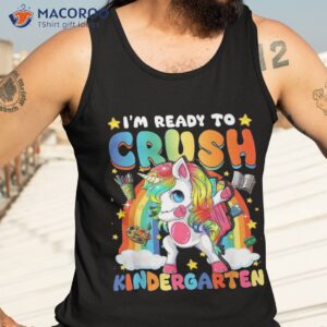 i m ready to crush kindergarten dabbing unicorn cute girls shirt tank top 3