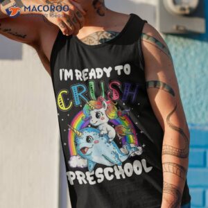 i m ready to crush preschool back school unicorn kids shirt tank top 1