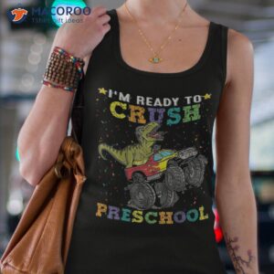 i m ready to crush preschool monster truck dinosaur boys shirt tank top 4