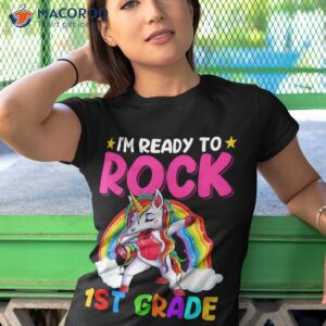 i m ready to rock 1st grade unicorn back school shirt tshirt 1