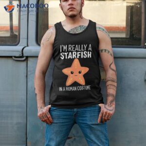 i m really a starfish in human costume halloween funny shirt tank top 2