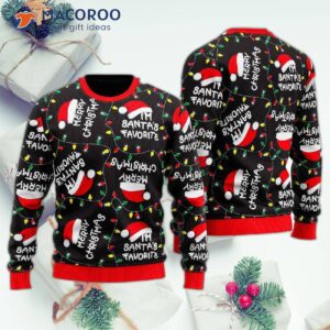 I’m Santa’s Favorite Light-up Pattern Ugly Christmas Sweater.