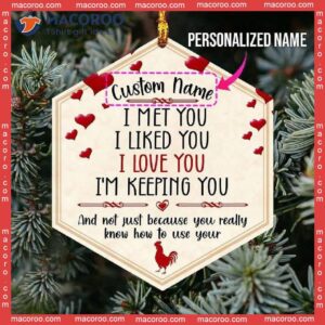 I Met You, Liked Loved You; Custom-shaped Photo Christmas Acrylic Ornament.