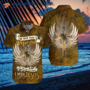 I Need Jesus Brown Hawaiian Shirts.