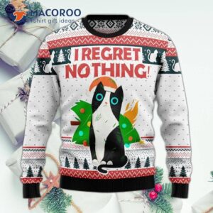 I Regret Nothing, Cat Ugly Christmas Sweater.