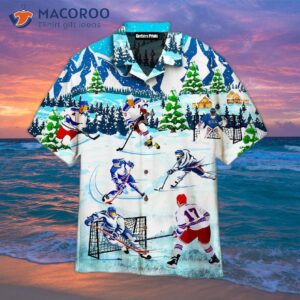 Ice Blue Hawaiian Hockey Shirts