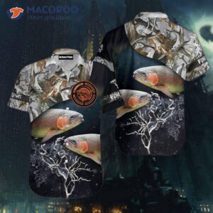 Ice Camouflage Trout Fishing Hawaiian Shirts