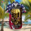 If My Flag Offends You, Get Gold Skull Hawaiian Shirts