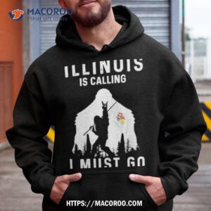 illinois is calling i must go bigfoot flag shirt hoodie