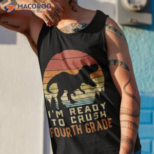 im ready to crush 4th fourth grade dinosaur back school boys shirt tank top 1