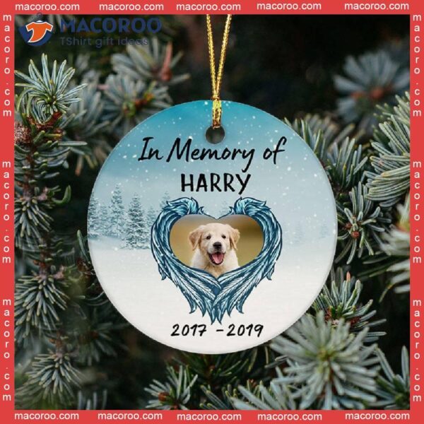 In Memory Of Photo Christmas Ceramic Ornament