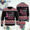 In October We Wear Pink Flamingo Ugly Christmas Sweaters