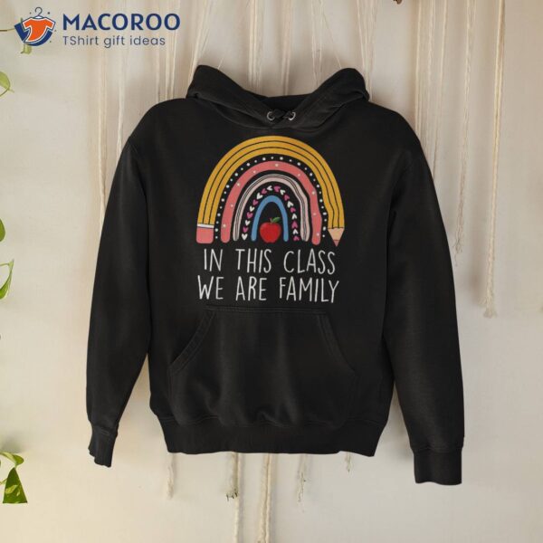 In This Class We Are Family Student Teacher Back To School Shirt