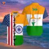 Indian Flag Yellow Hawaiian Shirts