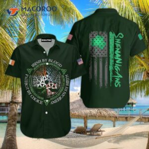 Irish By Blood Pattern Green Hawaiian Shirts For St. Patrick’s Day