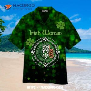 Irish Woman Happy St Patrick Hawaiian Shirt