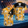 Ironworker Skull Yellow, Black, And White Hawaiian Shirts