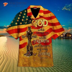 it is god who arms me with strength firefighter hawaiian shirts 1