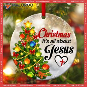 It’s All About Jesus Christmas Ceramic Ornament