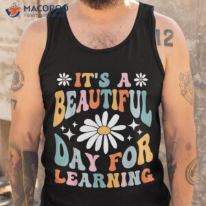 it s beautiful day for learning retro teacher back to school shirt tank top