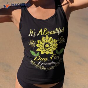 it s beautiful day for learning retro teacher students shirt tank top 2