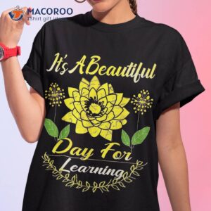 it s beautiful day for learning retro teacher students shirt tshirt 1