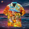 It’s Fall, Y’all! Cute Cat Pumpkin Autumn Hawaiian Shirts.