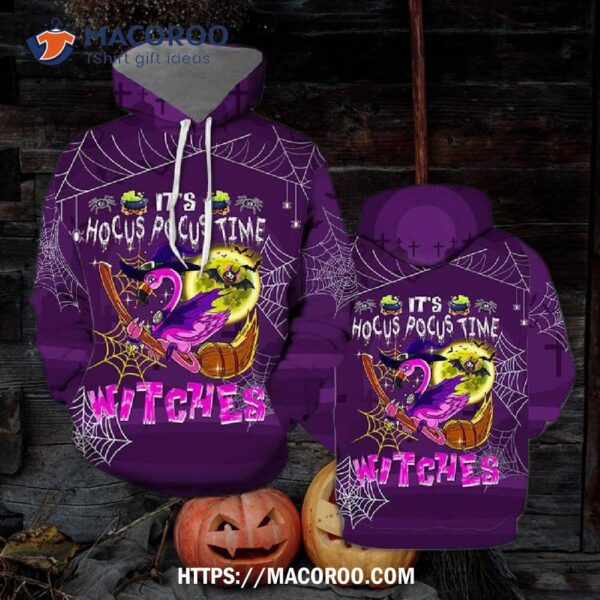 It’s Hocus Pocus Time Flamengo Withches Halloween All Over Print 3D Hoodie, Halloween Wedding Gifts