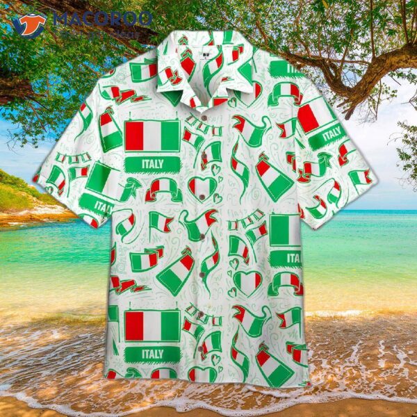 Italian Flag-pattern Hawaiian Shirts