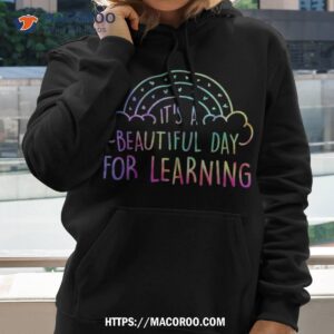 its beautiful day for learning retro teacher students shirt hoodie 2 1