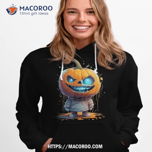 Jack O Lantern Face Pumpkin Hallowen Costume Scary Shirt, Small Halloween Gifts