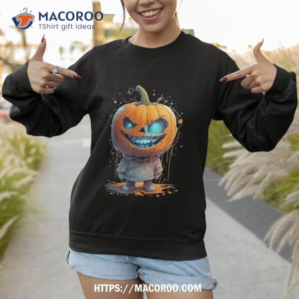 Jack O Lantern Face Pumpkin Hallowen Costume Scary Shirt, Small Halloween Gifts