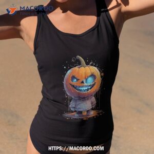 jack o lantern face pumpkin hallowen costume scary shirt small halloween gifts tank top 2