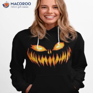 jack o lantern scary carved pumpkin face halloween costume shirt hoodie 1