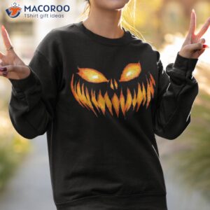 jack o lantern scary carved pumpkin face halloween costume shirt sweatshirt 2