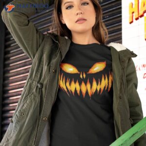 Jack O Lantern Scary Carved Pumpkin Face Halloween Costume Shirt