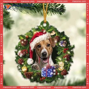 Jack Russell Terrier And Christmas Custom-shaped Acrylic Ornament