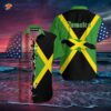 Jamaican Flag-printed Hawaiian Shirts