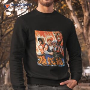 japanese art graphic double dragon shirt sweatshirt