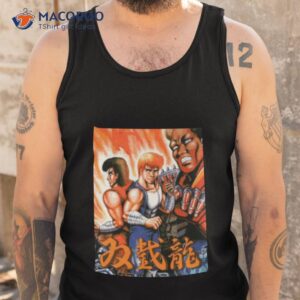japanese art graphic double dragon shirt tank top