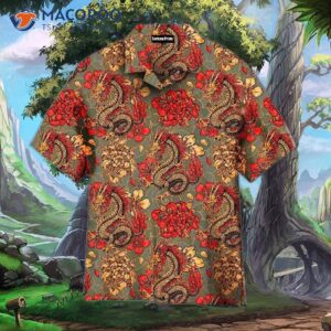 Japanese Fantasy Dragon Sakura Flower Hawaiian Shirts