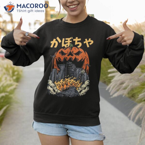 Japanese Killer Pumpkin Vegetable Kaiju Anime Halloween Shirt