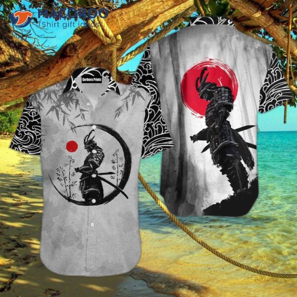 Japanese Samurai Red Sun Hawaiian Shirts