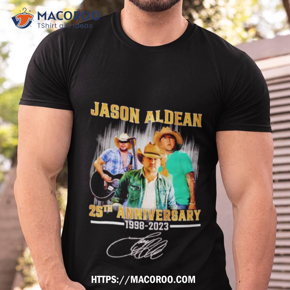 Jason Aldean 25th Anniversary 1998 2023 Signature Shirt Jason Aldean 25th Anniversary 1998 2023 Signature Shirt