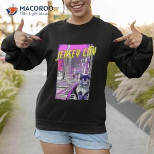 jersey city cat retro anime cityscape new usa funny shirt sweatshirt 1