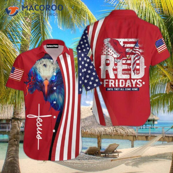 Jesus And Eagle Wore Red Hawaiian Shirts On Friday.