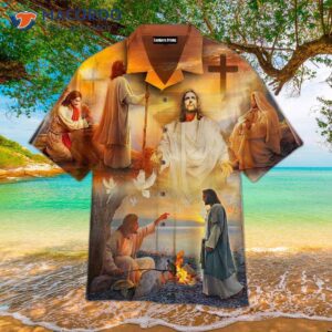 Jesus And Sunset Hawaiian Shirts