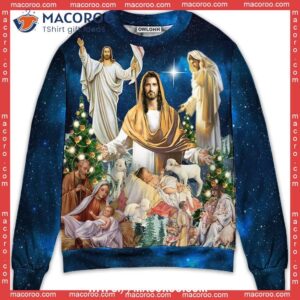 Jesus Christmas Miracle Night Christmas Sweatshirt