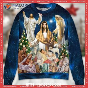 jesus christmas miracle night sweater hello kitty christmas sweater 2